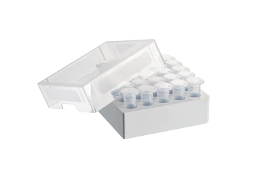 艾本德儲存盒 5 × 5, 可放置 25  個試管，5  mL，4  件，高 64  mm，2.5  英寸，聚丙烯材料，可耐受最低 -86  °C，可高溫高壓滅菌，帶蓋子并具有數字字母標識