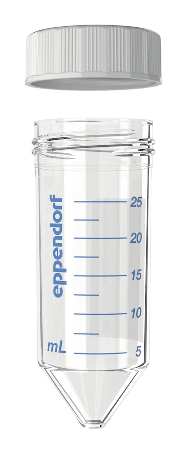 艾本德Eppendorf Conical Tubes 25 mL 帶螺旋蓋, 25 mL, 啟動(dòng)套裝，4  個(gè)單離心管架，6  個(gè)轉(zhuǎn)子適配器，轉(zhuǎn)子孔可容納 50  mL 錐形管, PCR 潔凈級(jí), 無(wú)